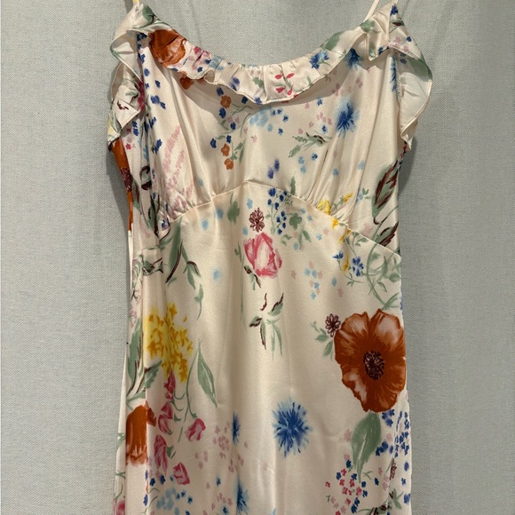 Reformation Dresses & Skirts - Reformation Cream Floral Maxi Dress with Multicolor Blooms